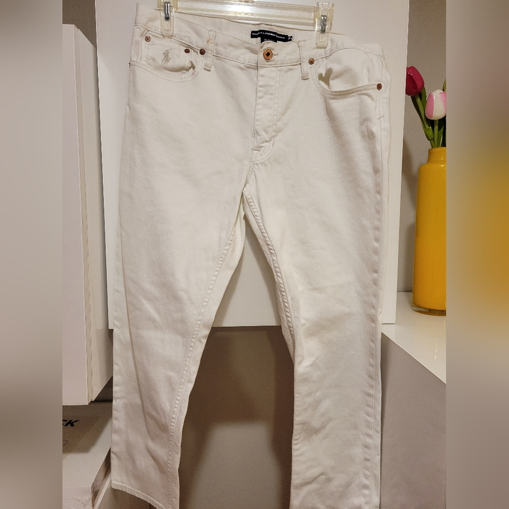 LADIES RALPH LAUREN SPORT WHITE JEANS SIZE 31
